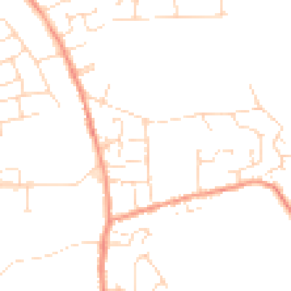 Daytime road noise heatmap for DE55 4AU