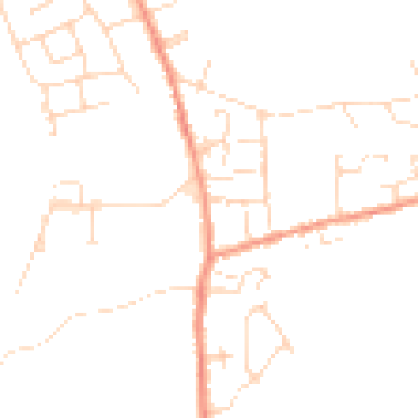 Daytime road noise heatmap for DE55 4AY