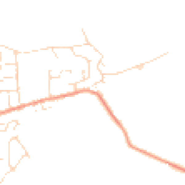 Daytime road noise heatmap for DE55 4BP