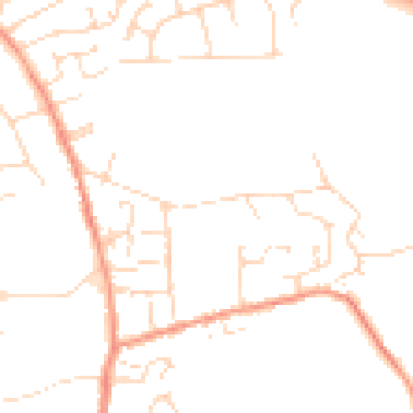 Daytime road noise heatmap for DE55 4BW