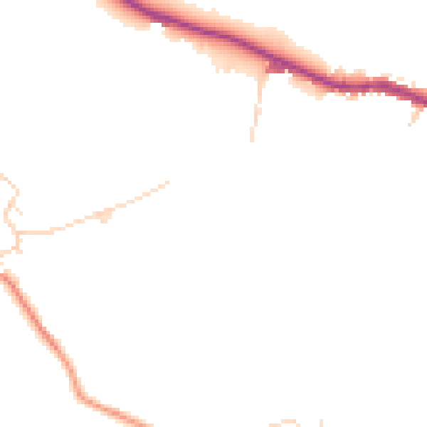 Daytime road noise heatmap for DE55 4BZ