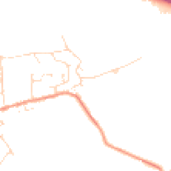 Daytime road noise heatmap for DE55 4DG