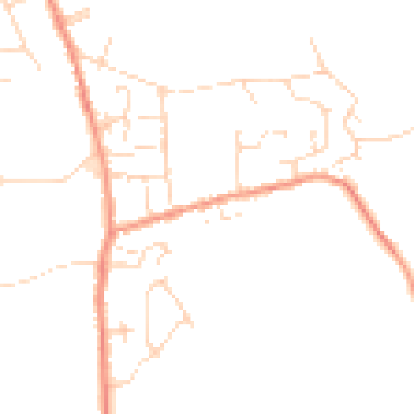 Daytime road noise heatmap for DE55 4DL