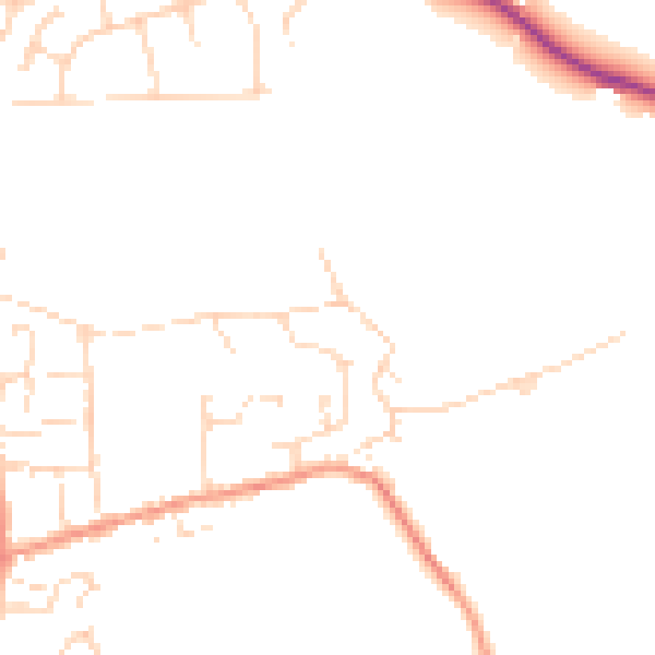 Daytime road noise heatmap for DE55 4ED