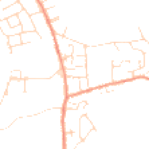Daytime road noise heatmap for DE55 4EG