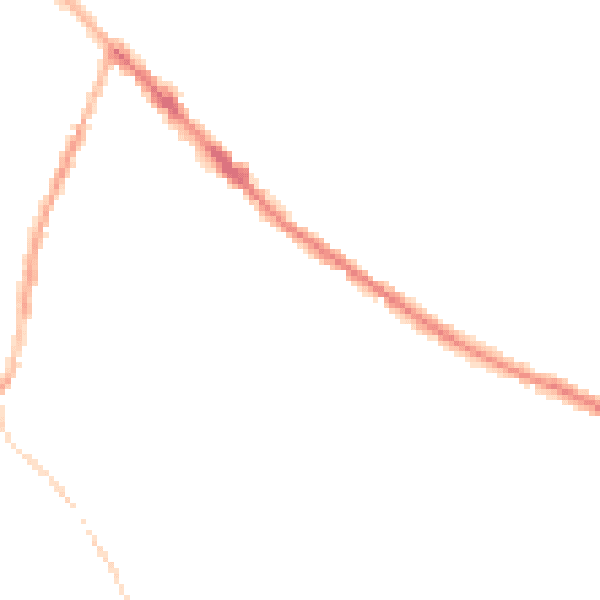 Night-time road noise heatmap for DE55 4HL