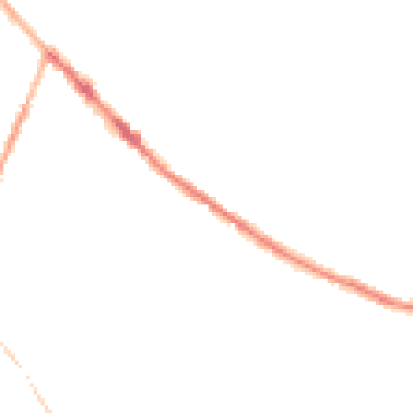 Night-time road noise heatmap for DE55 4JS