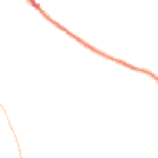 Night-time road noise heatmap for DE55 4LE