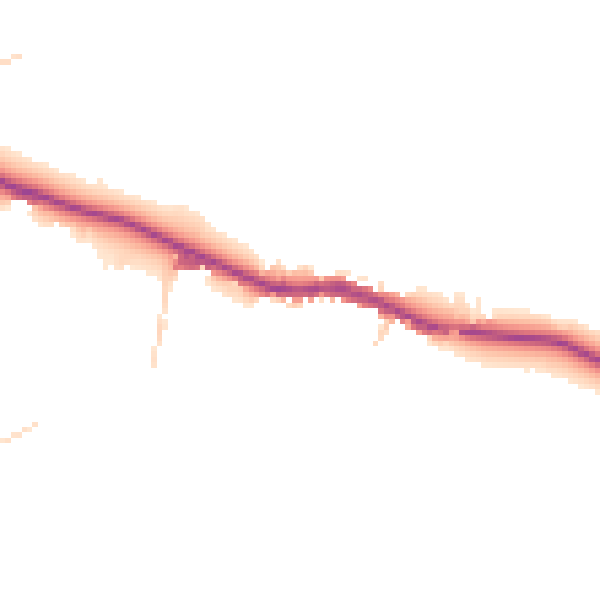 Daytime road noise heatmap for DE55 4NW