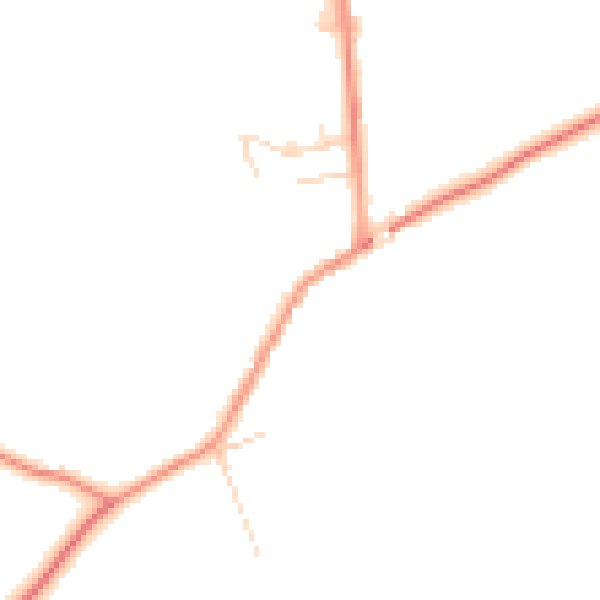 Daytime road noise heatmap for DE55 5AH