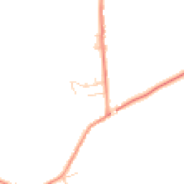 Daytime road noise heatmap for DE55 5AQ