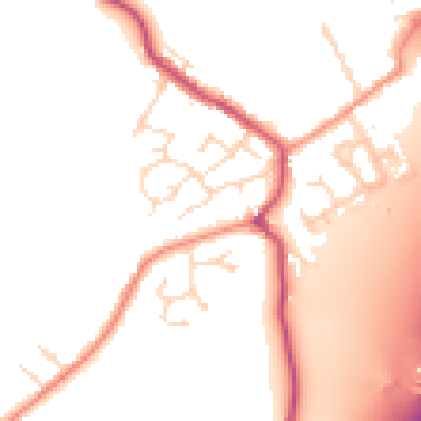 Daytime road noise heatmap for DE55 5BB