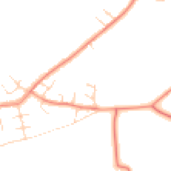 Daytime road noise heatmap for DE55 5BH