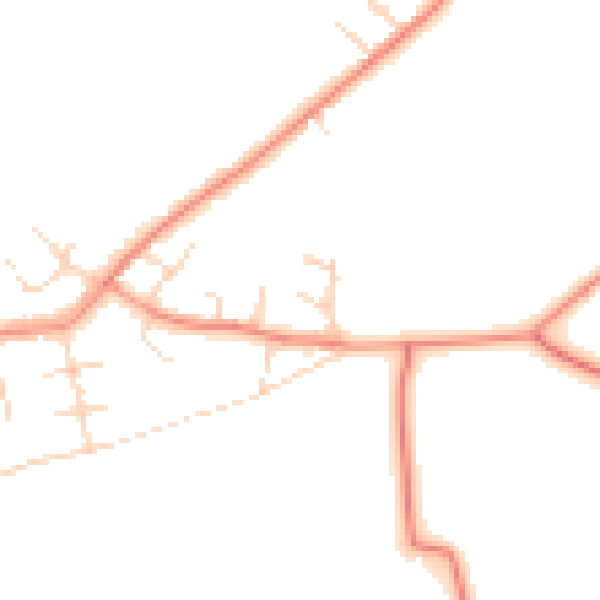 Daytime road noise heatmap for DE55 5BL
