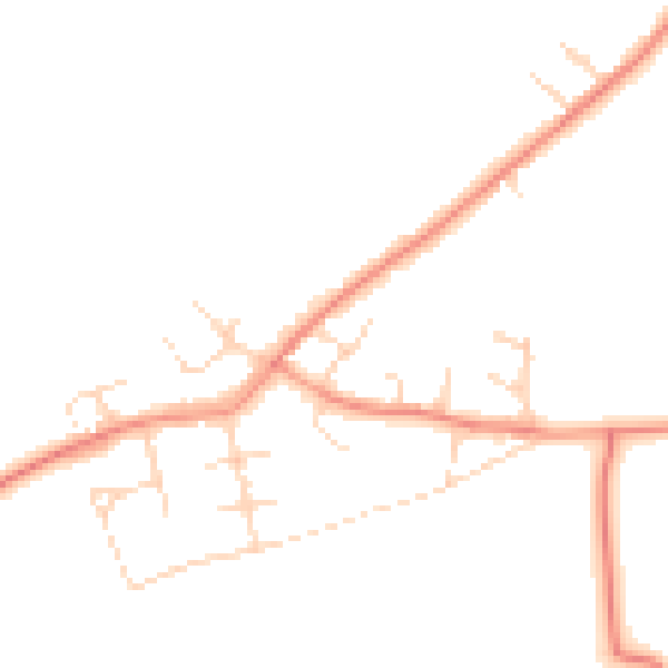 Daytime road noise heatmap for DE55 5HA