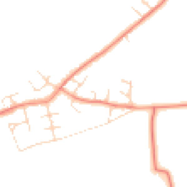 Daytime road noise heatmap for DE55 5HB