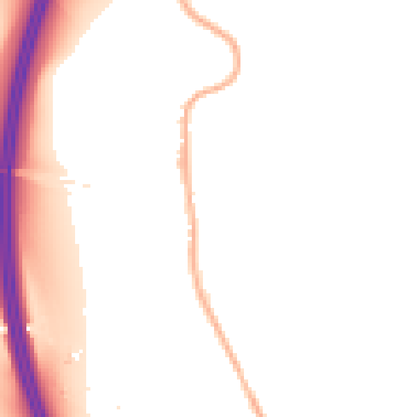 Night-time road noise heatmap for DE55 5HF