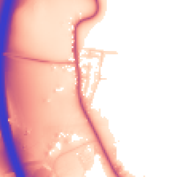 Daytime road noise heatmap for DE55 5HG