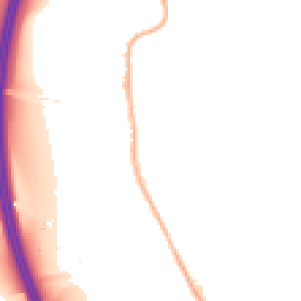 Night-time road noise heatmap for DE55 5HG
