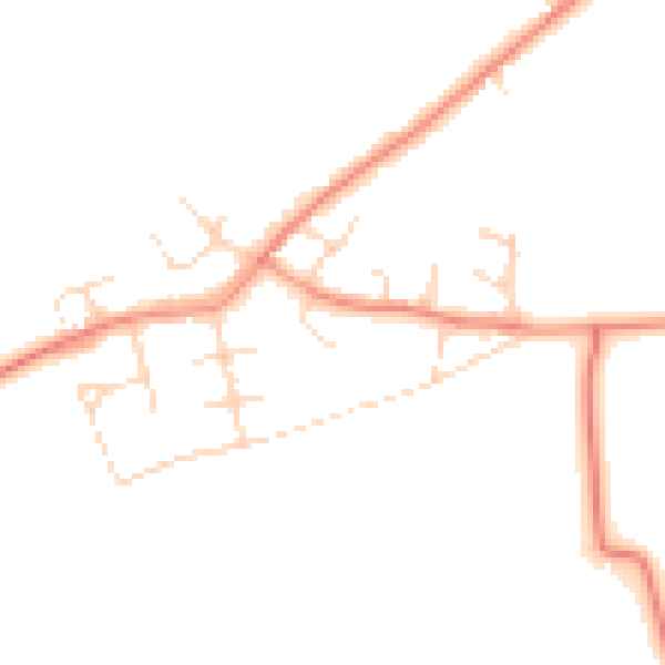 Daytime road noise heatmap for DE55 5HH