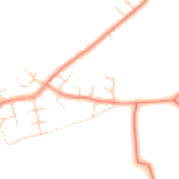 Daytime road noise heatmap for DE55 5HJ