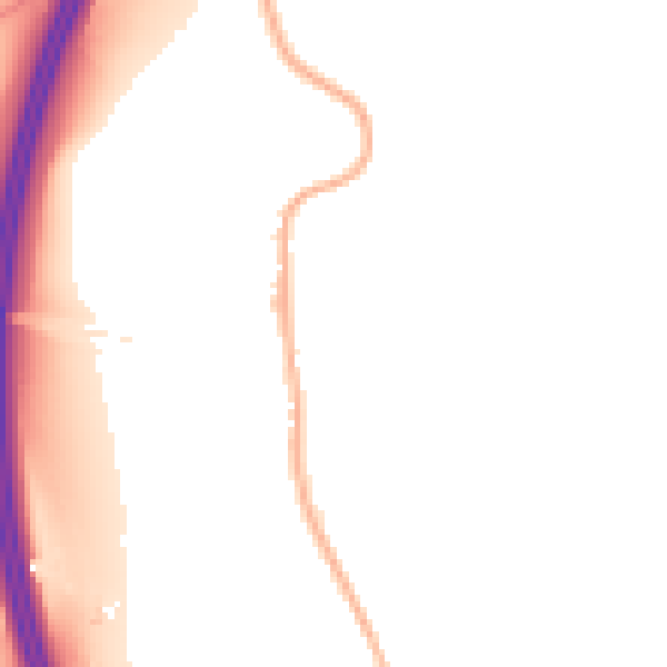 Night-time road noise heatmap for DE55 5HL
