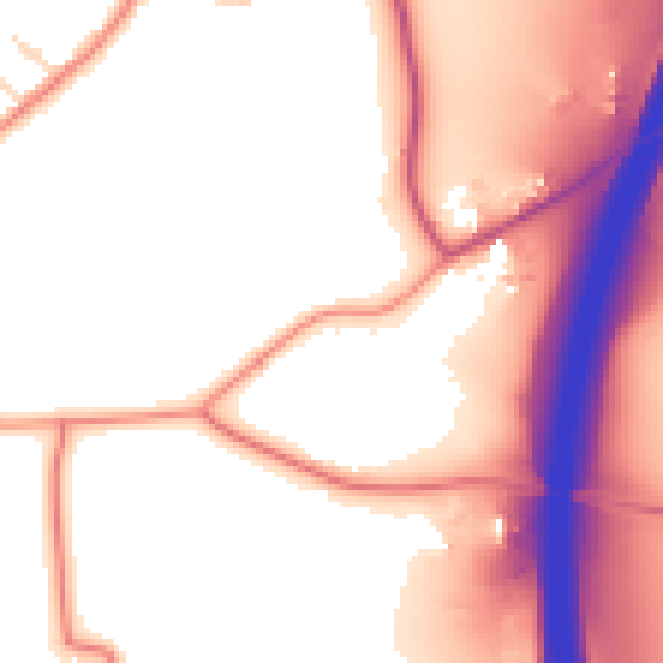 Daytime road noise heatmap for DE55 5HN