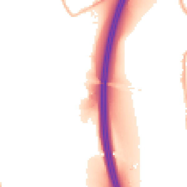 Night-time road noise heatmap for DE55 5HR