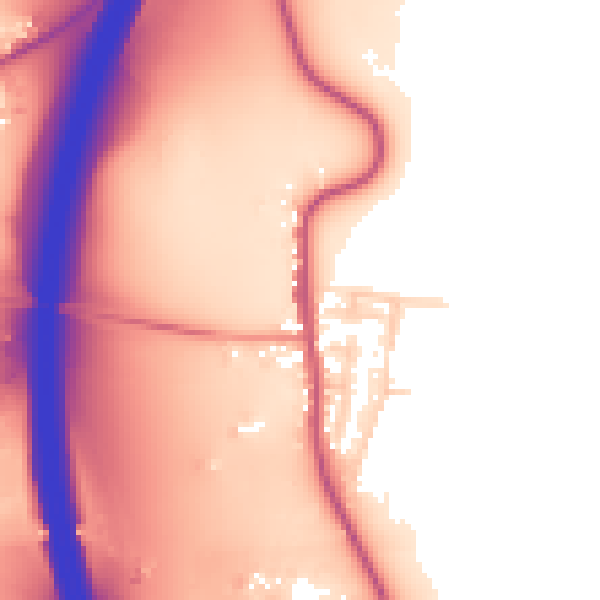 Daytime road noise heatmap for DE55 5HT