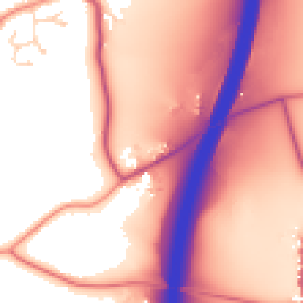 Daytime road noise heatmap for DE55 5HY