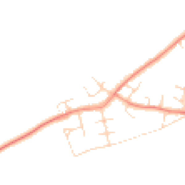 Daytime road noise heatmap for DE55 5JL