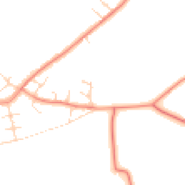 Daytime road noise heatmap for DE55 5LD