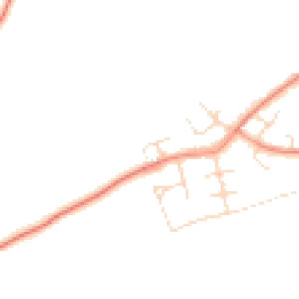 Daytime road noise heatmap for DE55 5LL
