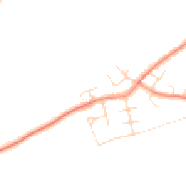 Daytime road noise heatmap for DE55 5LP