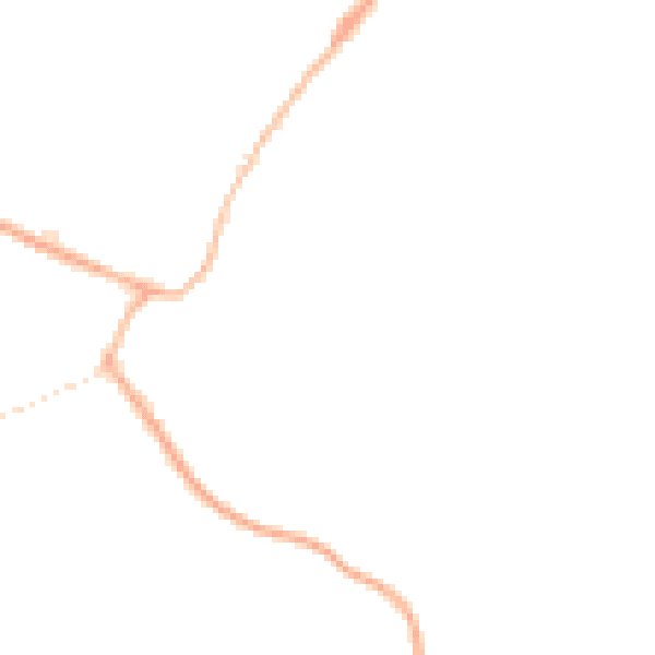 Night-time road noise heatmap for DE55 5QS