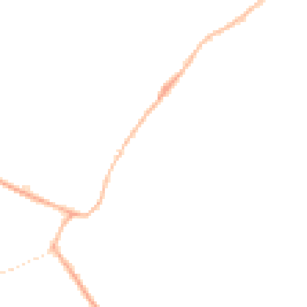 Night-time road noise heatmap for DE55 5QY