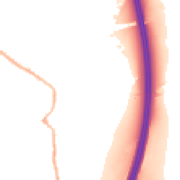 Night-time road noise heatmap for DE55 5SA