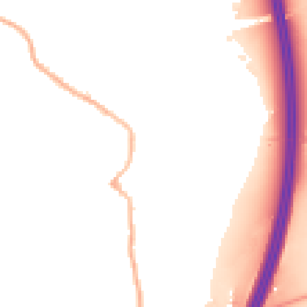 Night-time road noise heatmap for DE55 5SL