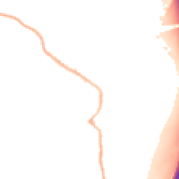 Night-time road noise heatmap for DE55 5TJ