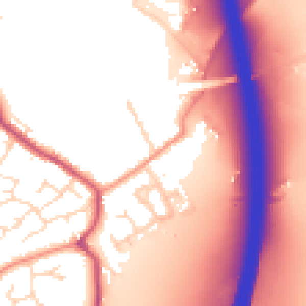 Daytime road noise heatmap for DE55 5TY