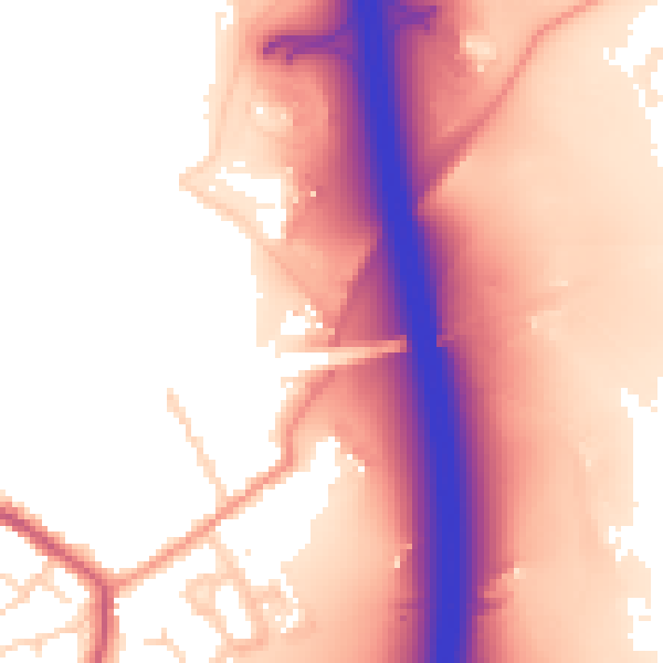 Daytime road noise heatmap for DE55 5TZ