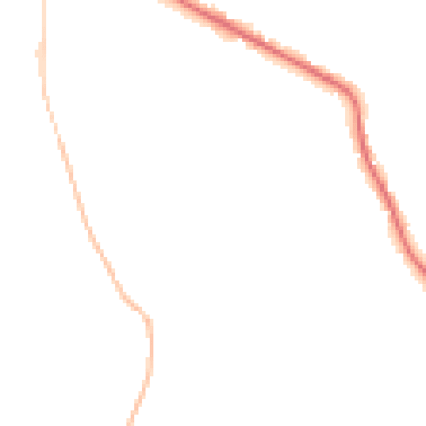 Night-time road noise heatmap for DE55 6AE