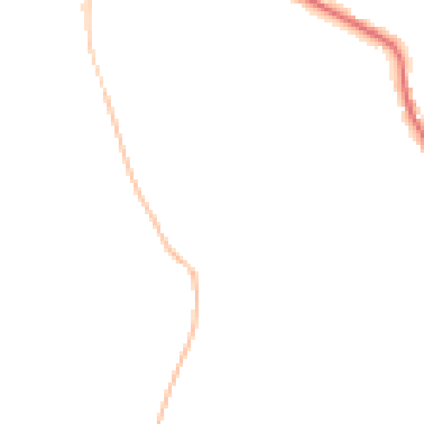 Night-time road noise heatmap for DE55 6AF