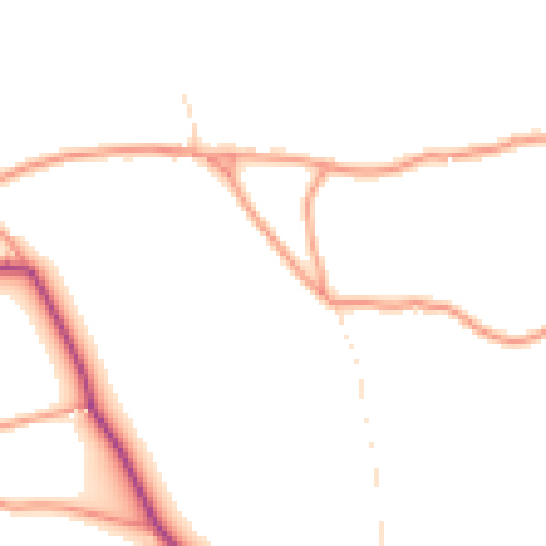 Daytime road noise heatmap for DE55 6AR