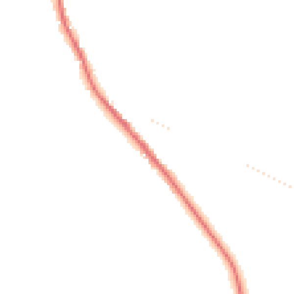 Night-time road noise heatmap for DE55 6BA