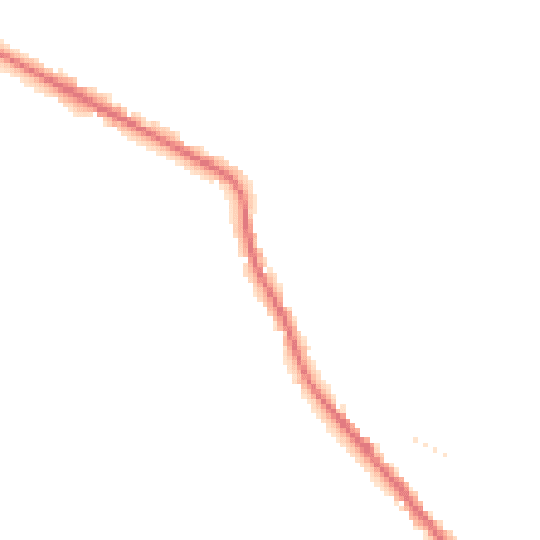 Night-time road noise heatmap for DE55 6BB