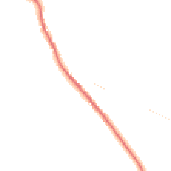 Night-time road noise heatmap for DE55 6BG
