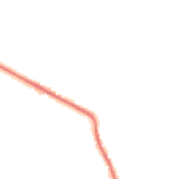 Night-time road noise heatmap for DE55 6BL