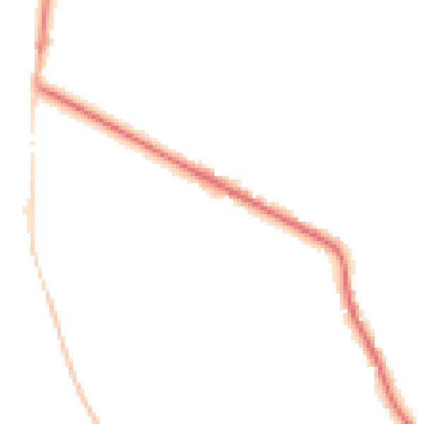 Night-time road noise heatmap for DE55 6BP