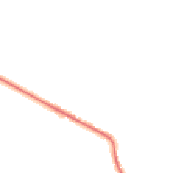 Night-time road noise heatmap for DE55 6BW
